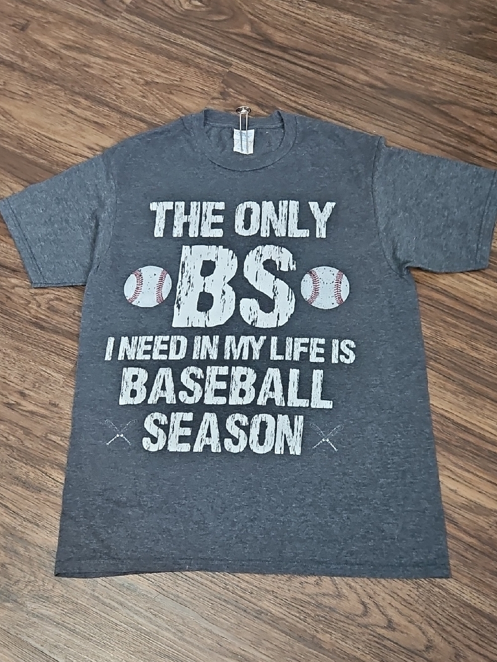 Women's Baseball Season Ring Spun Tee, Size Medium